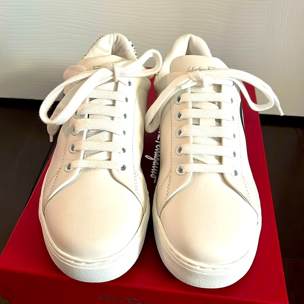Brand New Vitello Blanco Salvatore FERRAGAMO shoes.With tags, dust bag, box